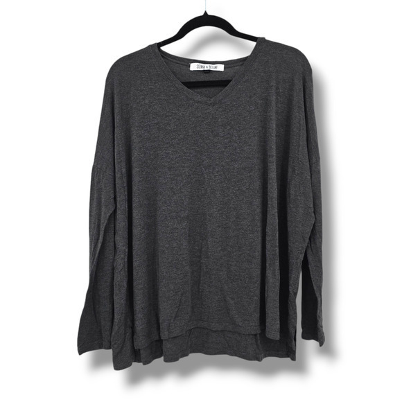 Sienna & Bellini Women's Dolman Sleeve Round Neck Long Sleeve Shirt Gray OS - Picture 1 of 8